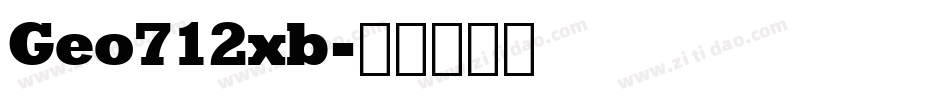 Geo712xb字体转换