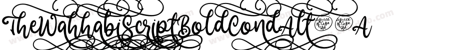 TheWahhabiScriptBoldCondAlt-9AwL字体转换