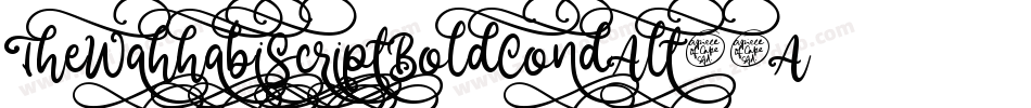 TheWahhabiScriptBoldCondAlt-9AwL字体转换