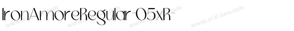 IronAmoreRegular-05xR字体转换