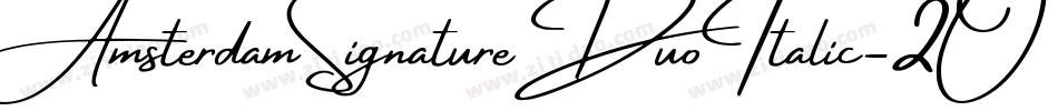AmsterdamSignatureDuoItalic-2O45W字体转换