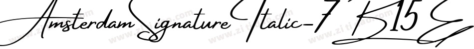 AmsterdamSignatureItalic-7B15E字体转换