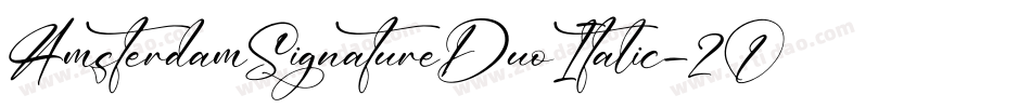 AmsterdamSignatureDuoItalic-2O45W字体转换