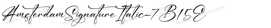 AmsterdamSignatureItalic-7B15E字体转换