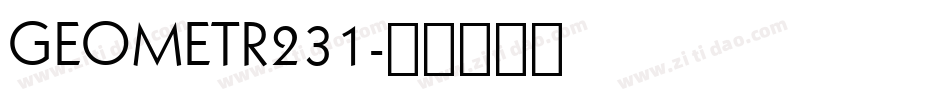 GEOMETR231字体转换