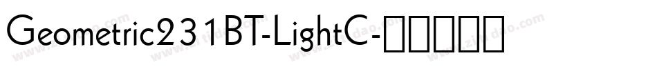 Geometric231BT-LightC字体转换