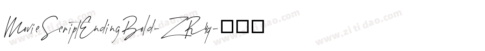 MovieScriptEndingBold-ZR4q字体转换