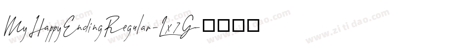 MyHappyEndingRegular-Lx7G字体转换