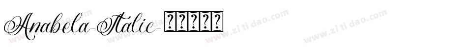 Anabela-Italic字体转换