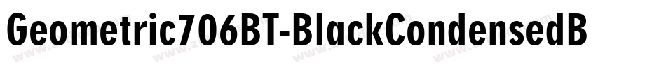 Geometric706BT-BlackCondensedB字体转换