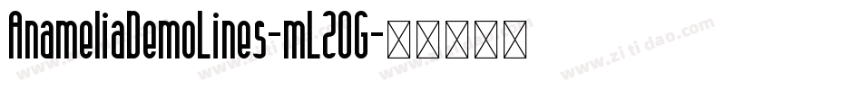 AnameliaDemoLines-mL2OG字体转换