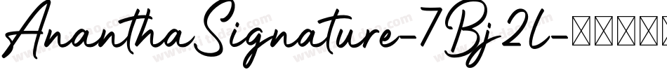 AnanthaSignature-7Bj2l字体转换