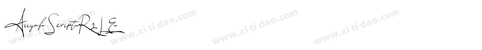 AsiyahScript-R2LE字体转换
