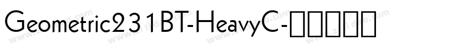 Geometric231BT-HeavyC字体转换