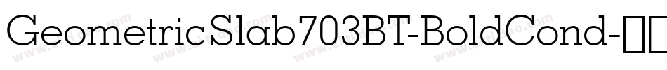 GeometricSlab703BT-BoldCond字体转换