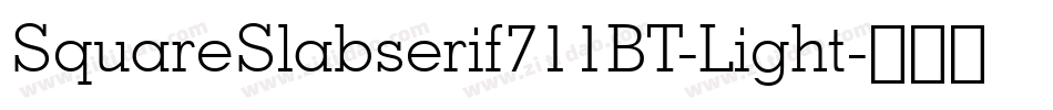 SquareSlabserif711BT-Light字体转换
