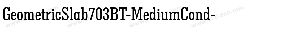 GeometricSlab703BT-MediumCond字体转换