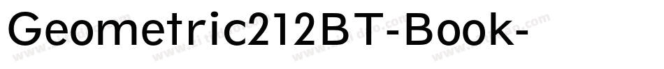Geometric212BT-Book字体转换
