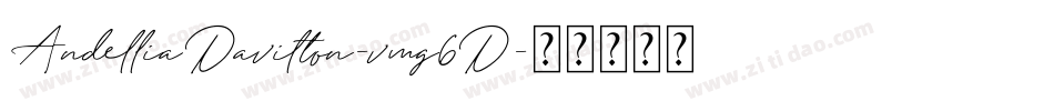 AndelliaDavilton-vmg6D字体转换