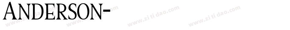 Anderson字体转换
