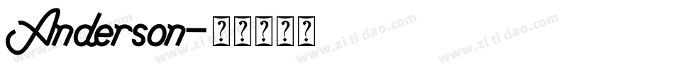 Anderson字体转换