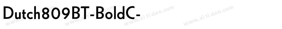 Dutch809BT-BoldC字体转换