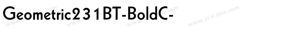 Geometric231BT-BoldC字体转换