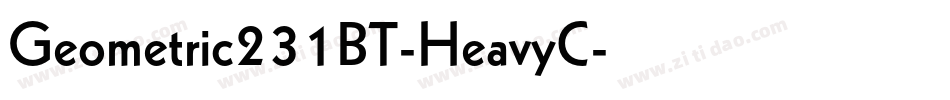 Geometric231BT-HeavyC字体转换