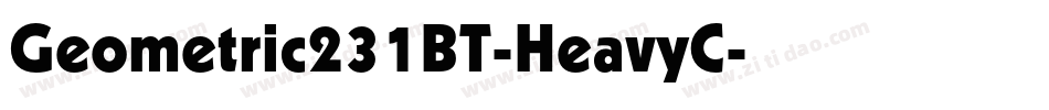 Geometric231BT-HeavyC字体转换