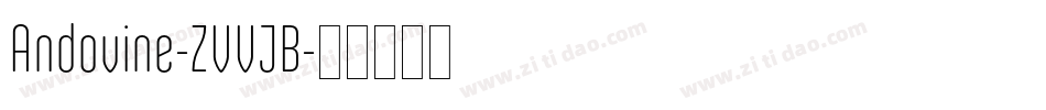 Andovine-ZVVJB字体转换
