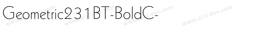 Geometric231BT-BoldC字体转换