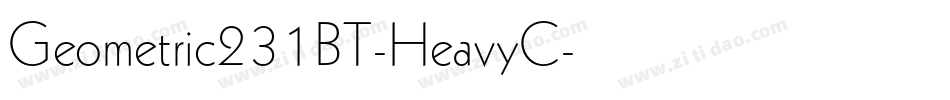Geometric231BT-HeavyC字体转换