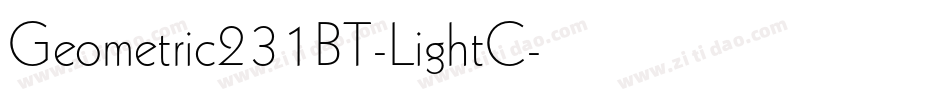 Geometric231BT-LightC字体转换