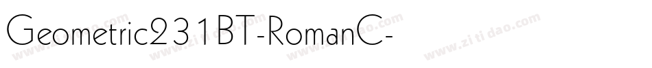 Geometric231BT-RomanC字体转换