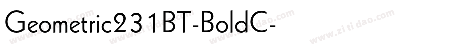 Geometric231BT-BoldC字体转换