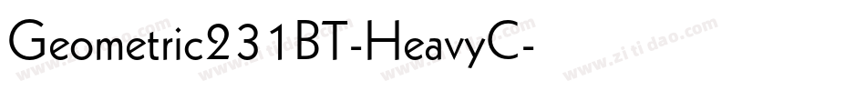 Geometric231BT-HeavyC字体转换
