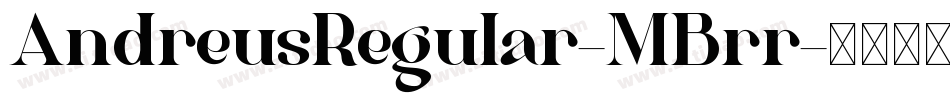 AndreusRegular-MBrr字体转换