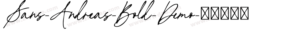 Sans-Andreas-Bold-Demo字体转换