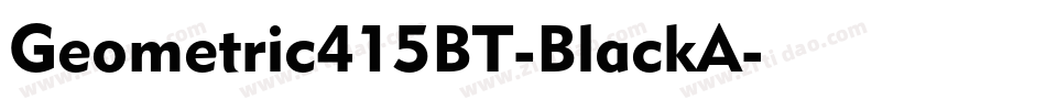 Geometric415BT-BlackA字体转换