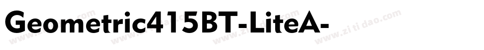 Geometric415BT-LiteA字体转换