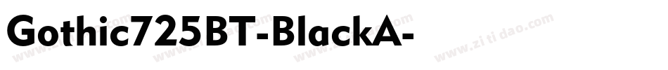 Gothic725BT-BlackA字体转换