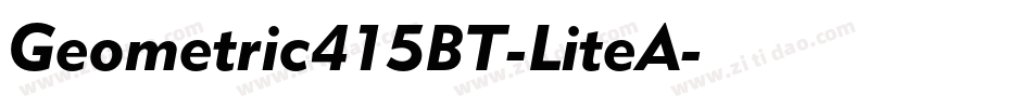 Geometric415BT-LiteA字体转换