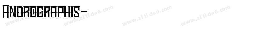 Andrographis字体转换