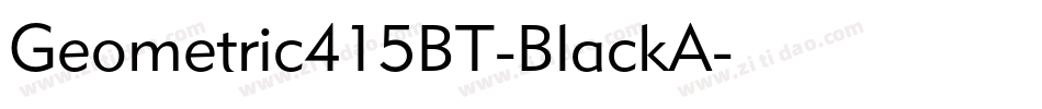 Geometric415BT-BlackA字体转换