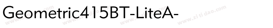 Geometric415BT-LiteA字体转换