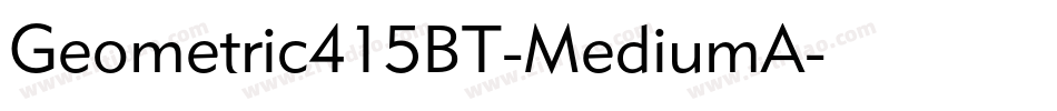 Geometric415BT-MediumA字体转换