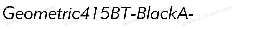Geometric415BT-BlackA字体转换