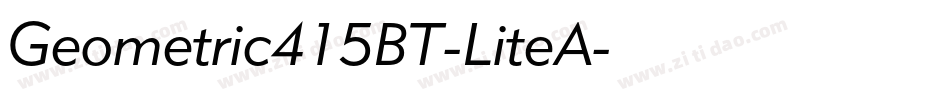 Geometric415BT-LiteA字体转换