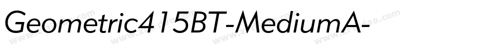 Geometric415BT-MediumA字体转换