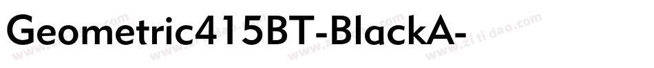 Geometric415BT-BlackA字体转换